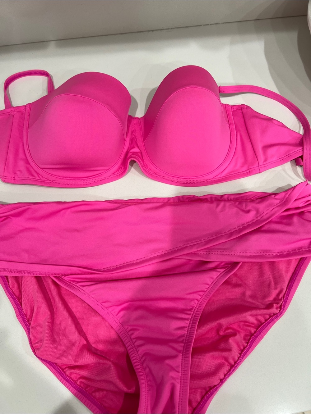 Lilly Pulitzer Bright Pink Convertible Underwire Bikini Top